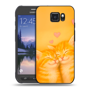 Пластиковый чехол на Samsung Galaxy S6 Active с принтом Милые котята