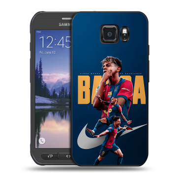 Пластиковый чехол на Samsung Galaxy S6 Active с принтом Барселона Barca Yamal 