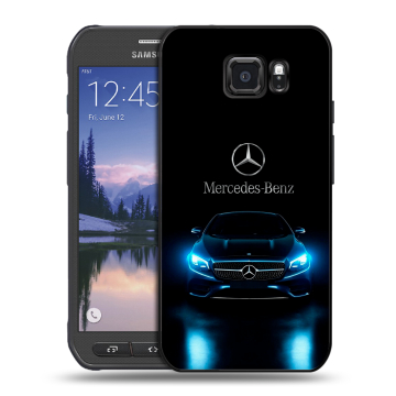 Пластиковый чехол на Samsung Galaxy S6 Active с принтом Mercedes Мерседес Пластиковый чехол на Samsung Galaxy S6 Active с принтом Mercedes Мерседес