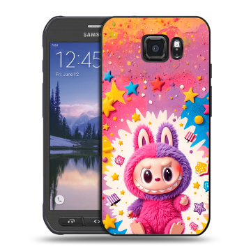 Пластиковый чехол на Samsung Galaxy S6 Active с принтом Labubu Лабубу