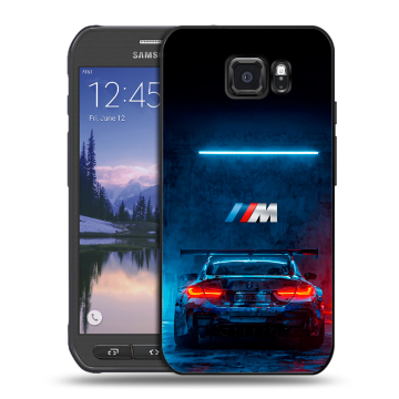 Пластиковый чехол на Samsung Galaxy S6 Active с принтом BMW БМВ