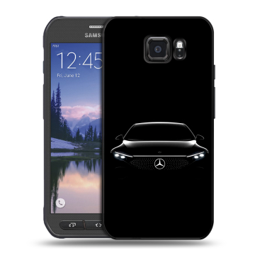 Пластиковый чехол на Samsung Galaxy S6 Active с принтом Mercedes Мерседес