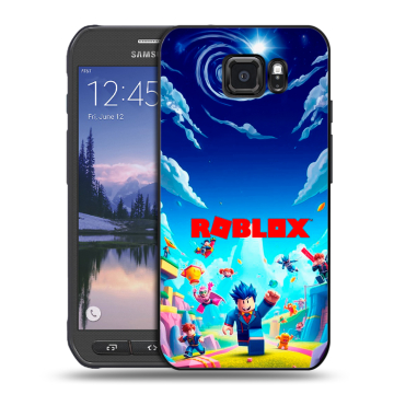 Пластиковый чехол на Samsung Galaxy S6 Active с принтом Roblox Роблокс