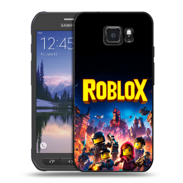 Пластиковый чехол на Samsung Galaxy S6 Active с принтом Roblox Роблокс