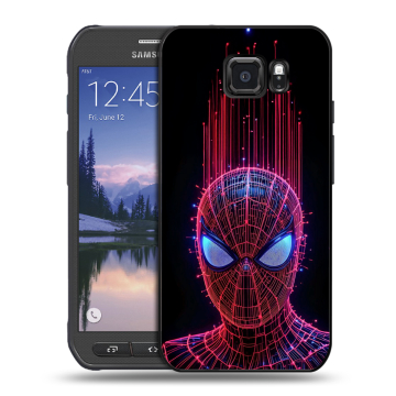 Пластиковый чехол на Samsung Galaxy S6 Active с принтом Spiderman Человек паук