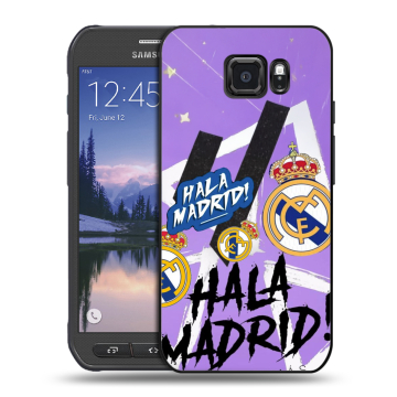 Пластиковый чехол на Samsung Galaxy S6 Active с принтом Real Madrid Реал Мадрид
