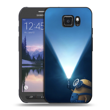 Пластиковый чехол на Samsung Galaxy S6 Active с принтом Миньоны
