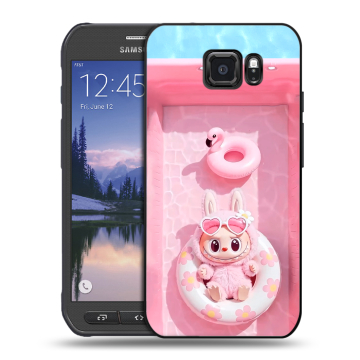 Пластиковый чехол на Samsung Galaxy S6 Active с принтом Labubu Лабубу