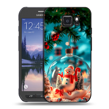 Пластиковый чехол на Samsung Galaxy S6 Active с принтом Новый год Пластиковый чехол на Samsung Galaxy S6 Active с принтом Новый год