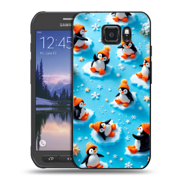 Пластиковый чехол на Samsung Galaxy S6 Active с принтом Новый год Пластиковый чехол на Samsung Galaxy S6 Active с принтом Новый год