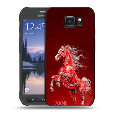 Пластиковый чехол на Samsung Galaxy S6 Active с принтом Новый год Пластиковый чехол на Samsung Galaxy S6 Active с принтом Новый год
