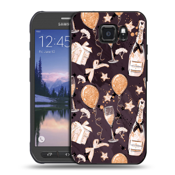 Пластиковый чехол на Samsung Galaxy S6 Active с принтом Новый год Пластиковый чехол на Samsung Galaxy S6 Active с принтом Новый год