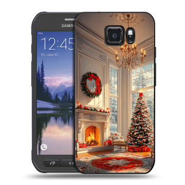 Пластиковый чехол на Samsung Galaxy S6 Active с принтом Новый год Пластиковый чехол на Samsung Galaxy S6 Active с принтом Новый год