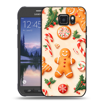 Пластиковый чехол на Samsung Galaxy S6 Active с принтом Новый год Пластиковый чехол на Samsung Galaxy S6 Active с принтом Новый год