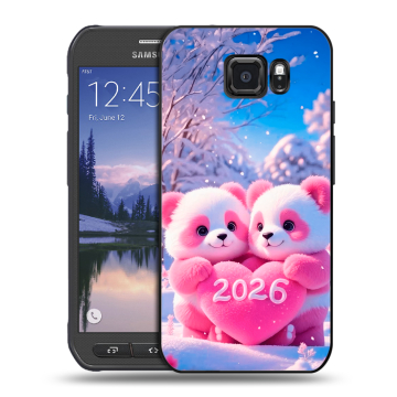 Пластиковый чехол на Samsung Galaxy S6 Active с принтом Новый год Пластиковый чехол на Samsung Galaxy S6 Active с принтом Новый год