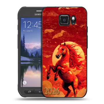Пластиковый чехол на Samsung Galaxy S6 Active с принтом Новый год Пластиковый чехол на Samsung Galaxy S6 Active с принтом Новый год
