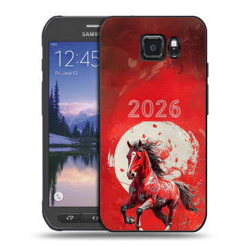 Пластиковый чехол на Samsung Galaxy S6 Active с принтом Новый год Пластиковый чехол на Samsung Galaxy S6 Active с принтом Новый год