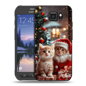 Пластиковый чехол на Samsung Galaxy S6 Active с принтом Новый год Пластиковый чехол на Samsung Galaxy S6 Active с принтом Новый год