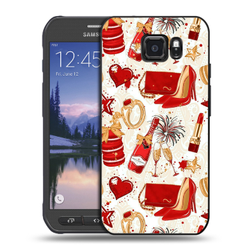 Пластиковый чехол на Samsung Galaxy S6 Active с принтом Новый год Пластиковый чехол на Samsung Galaxy S6 Active с принтом Новый год