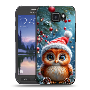 Пластиковый чехол на Samsung Galaxy S6 Active с принтом Новый год Пластиковый чехол на Samsung Galaxy S6 Active с принтом Новый год