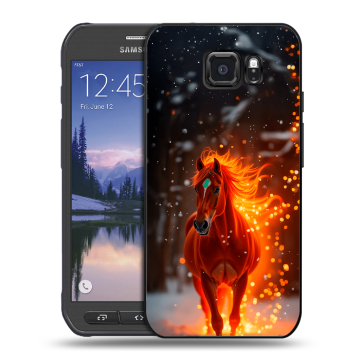 Пластиковый чехол на Samsung Galaxy S6 Active с принтом Новый год Пластиковый чехол на Samsung Galaxy S6 Active с принтом Новый год
