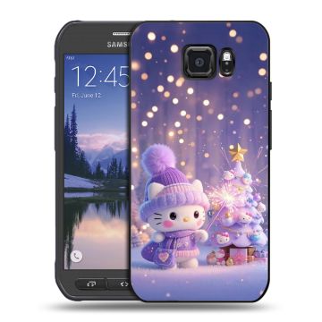 Пластиковый чехол на Samsung Galaxy S6 Active с принтом Новый год Пластиковый чехол на Samsung Galaxy S6 Active с принтом Новый год
