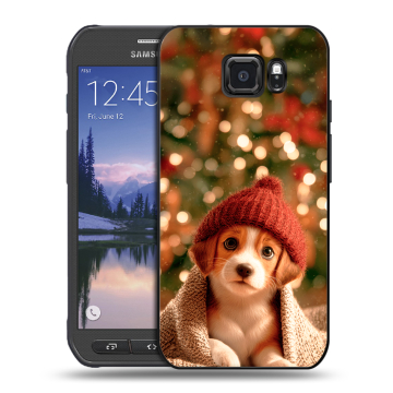 Пластиковый чехол на Samsung Galaxy S6 Active с принтом Новый год Пластиковый чехол на Samsung Galaxy S6 Active с принтом Новый год
