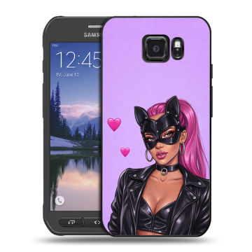 Пластиковый чехол на Samsung Galaxy S6 Active с принтом женский Пластиковый чехол на Samsung Galaxy S6 Active с принтом женский