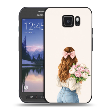 Пластиковый чехол на Samsung Galaxy S6 Active с принтом женский