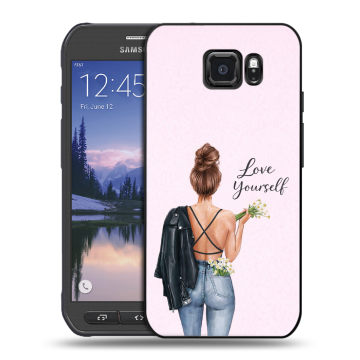 Пластиковый чехол на Samsung Galaxy S6 Active с принтом женский