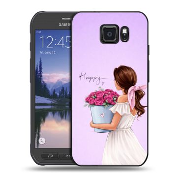 Пластиковый чехол на Samsung Galaxy S6 Active с принтом женский