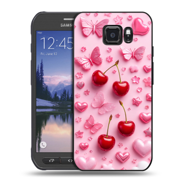 Пластиковый чехол на Samsung Galaxy S6 Active с принтом для девочек