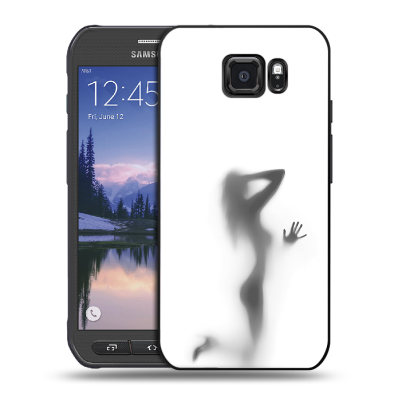 Пластиковый чехол на Samsung Galaxy S6 Active с принтом Силуэт Пластиковый чехол на Samsung Galaxy S6 Active с принтом Силуэт