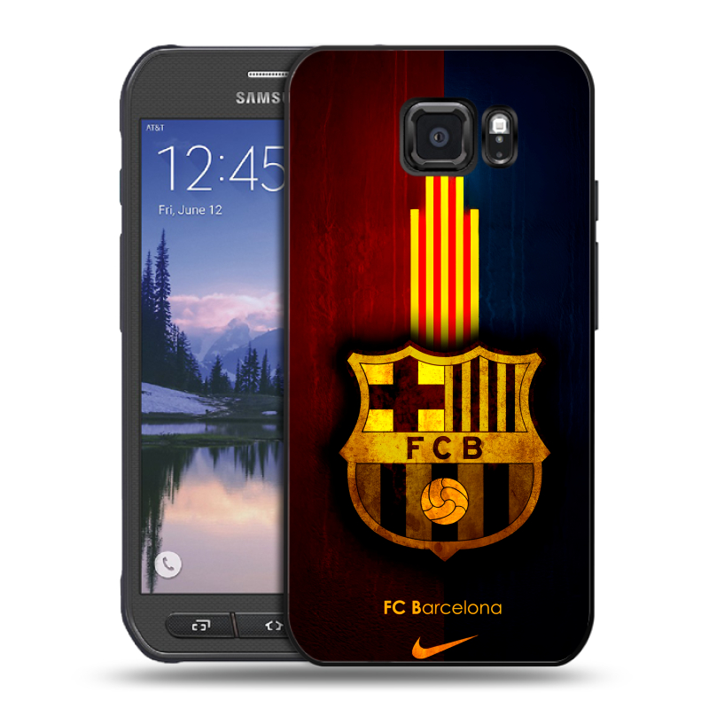 Пластиковый чехол на Samsung Galaxy S6 Active с принтом Барселона Barcelona Пластиковый чехол на Samsung Galaxy S6 Active с принтом Барселона Barcelona