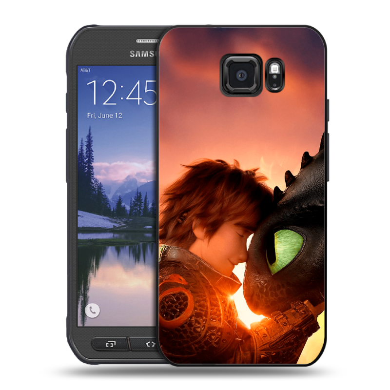 Пластиковый чехол на Samsung Galaxy S6 Active с принтом Как приручить дракона Пластиковый чехол на Samsung Galaxy S6 Active с принтом Как приручить дракона
