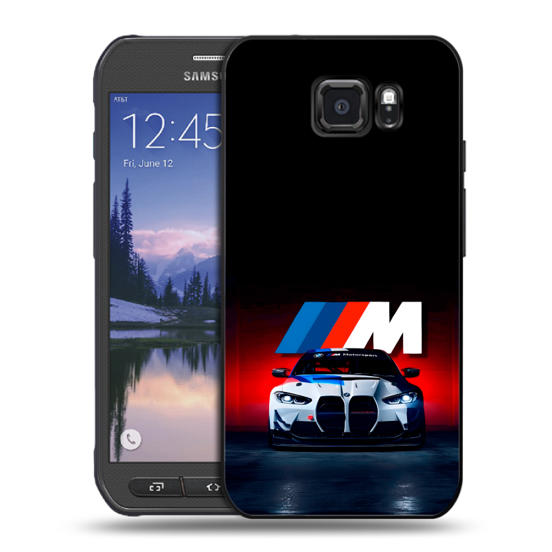 Пластиковый чехол на Samsung Galaxy S6 Active с принтом БМВ BMW Пластиковый чехол на Samsung Galaxy S6 Active с принтом БМВ BMW