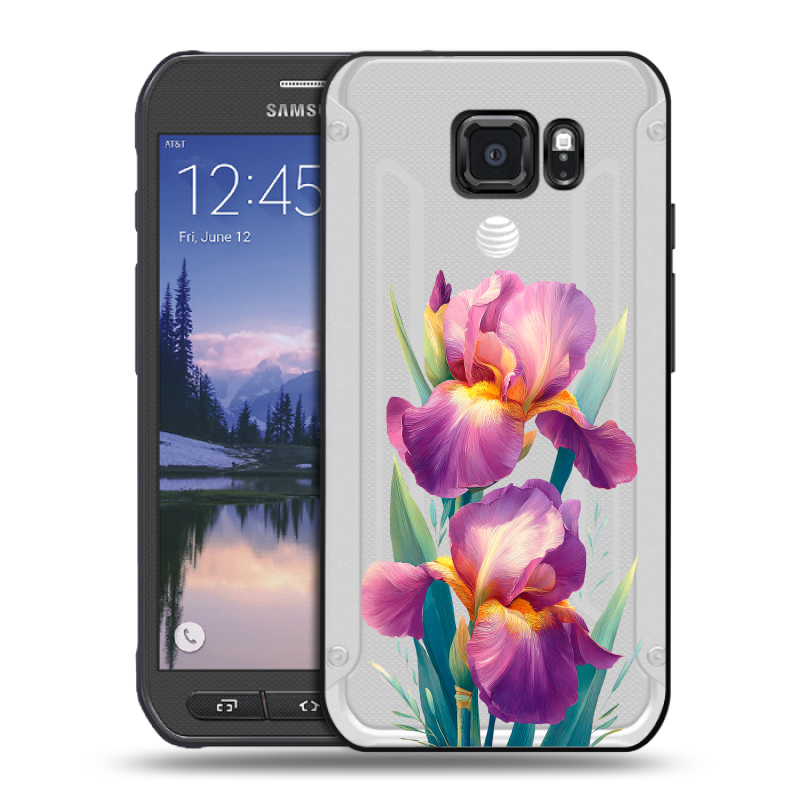 Пластиковый чехол на Samsung Galaxy S6 Active с принтом Цветы орхидеи Пластиковый чехол на Samsung Galaxy S6 Active с принтом Цветы орхидеи