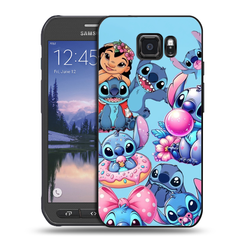 Пластиковый чехол на Samsung Galaxy S6 Active с принтом Лило и Стич Пластиковый чехол на Samsung Galaxy S6 Active с принтом Лило и Стич