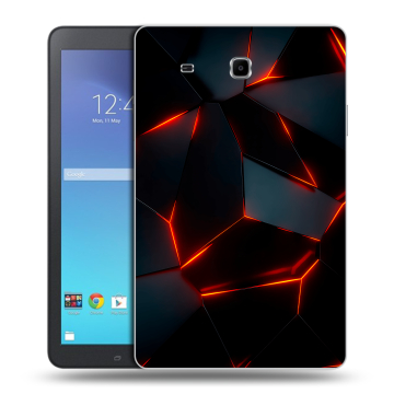 Силиконовый чехол на планшета Samsung Galaxy Tab E 9.6 с принтом Яркие абстракции