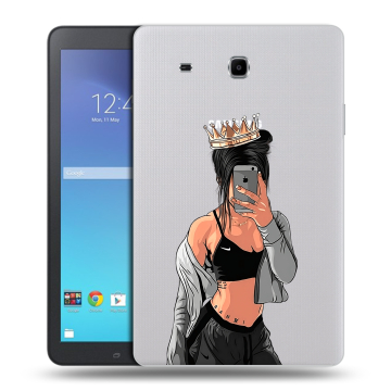 Силиконовый чехол на планшета Samsung Galaxy Tab E 9.6 с принтом Женские принты