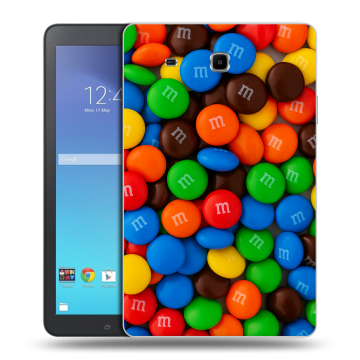 Силиконовый чехол на планшета Samsung Galaxy Tab E 9.6 с принтом Конфеты