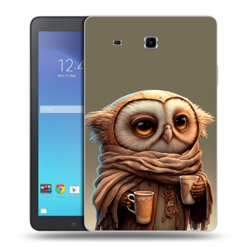 Силиконовый чехол на планшета Samsung Galaxy Tab E 9.6 с принтом Сова