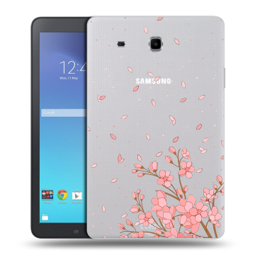 Силиконовый чехол на Samsung Galaxy Tab E 9.6 с принтом Ветка сакуры