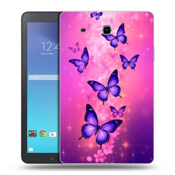 Силиконовый чехол на Samsung Galaxy Tab E 9.6 с принтом Бабочки Силиконовый чехол на Samsung Galaxy Tab E 9.6 с принтом Бабочки