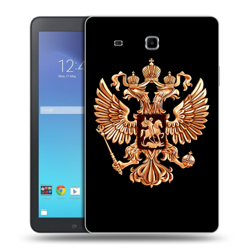 Силиконовый чехол на Samsung Galaxy Tab E 9.6 с принтом Герб России золотой