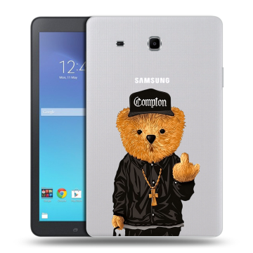 Силиконовый чехол на Samsung Galaxy Tab E 9.6 с принтом Плюшевый медведь