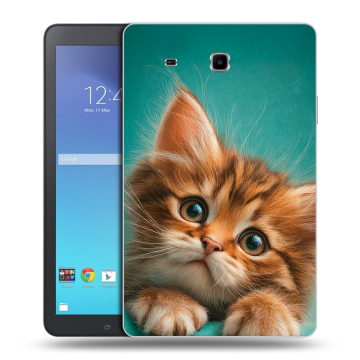 Силиконовый чехол на Samsung Galaxy Tab E 9.6 с принтом котенок Силиконовый чехол на Samsung Galaxy Tab E 9.6 с принтом котенок
