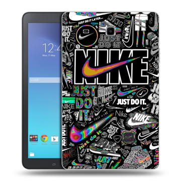 Силиконовый чехол на Samsung Galaxy Tab E 9.6 с принтом Найк
