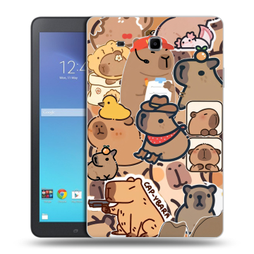 Силиконовый чехол на Samsung Galaxy Tab E 9.6 с принтом капибара