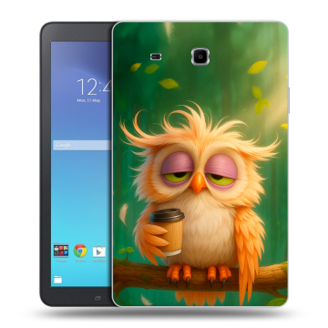 Силиконовый чехол на Samsung Galaxy Tab E 9.6 с принтом сова Силиконовый чехол на Samsung Galaxy Tab E 9.6 с принтом сова